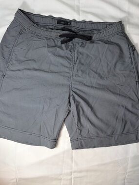 Onia Gray Micro-Check Swim Hybrid Shorts
